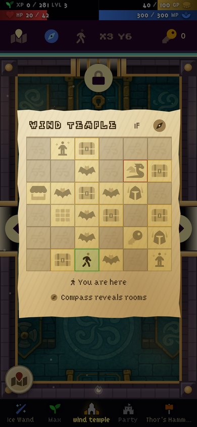 Wind Temple dungeon map